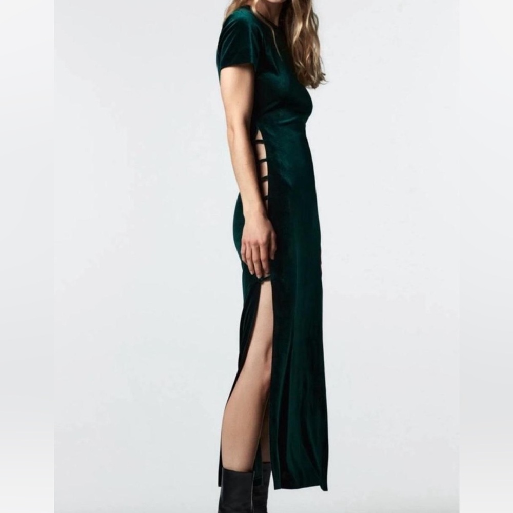Zara Dark Green Midi Dress